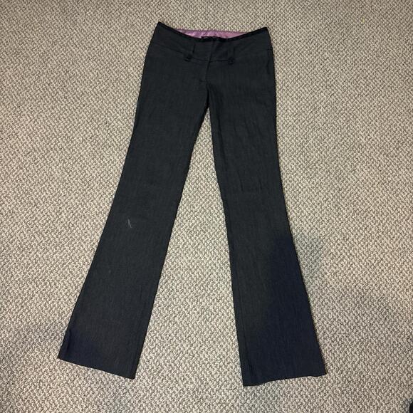 Y2K vintage ultra low rise dress pants- gray wash and insane bootcut flare fit - Picture 1 of 6